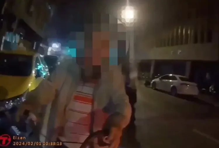 男子拒絕酒測。翻攝畫面