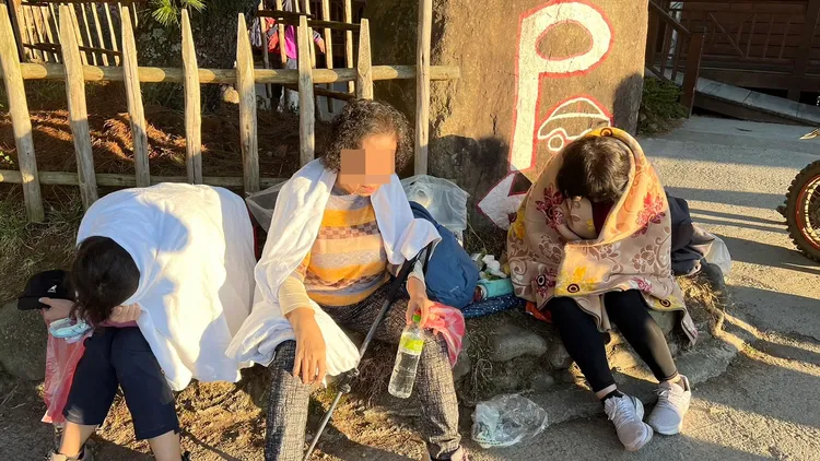 團員出現上吐下瀉情事。新竹縣消防局提供