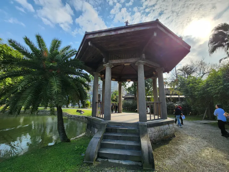 日式庭園一景。施智齡攝