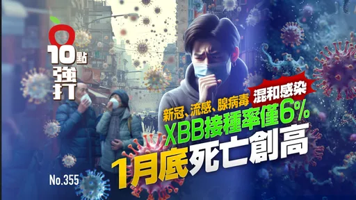 壹蘋10點強打｜新冠、流感、腺病毒混和感染！XBB接種率僅6%　1月死亡創新高