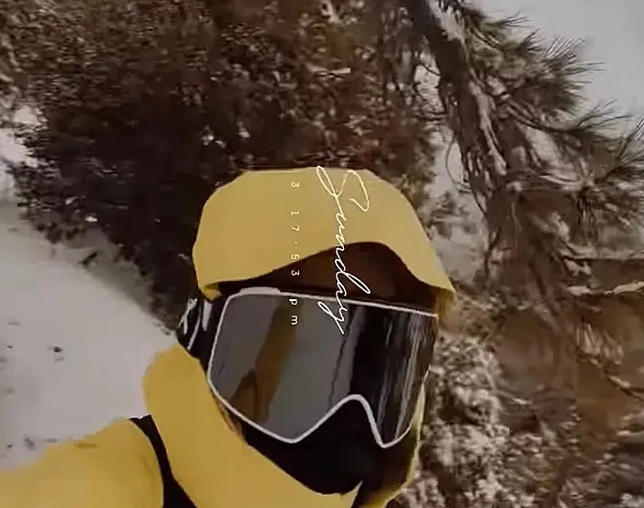 黃麗菲（Ada）失聯前與親人聯繫時，山區的積雪已經很深了。黃麗菲（Ada）親友提供