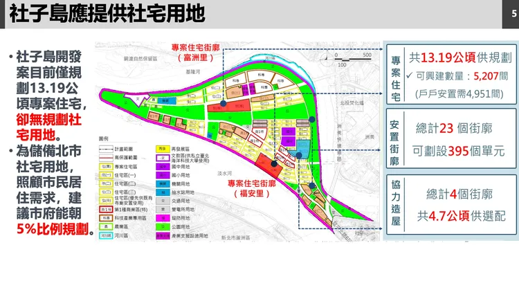 社子島應提供社宅用地說明。內政部提供