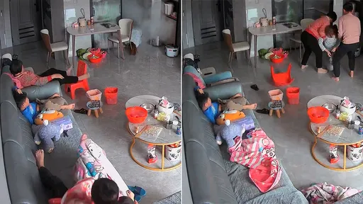 媽媽被高壓鍋炸趴逃出廚房 兒子的反應讓網友直呼心寒