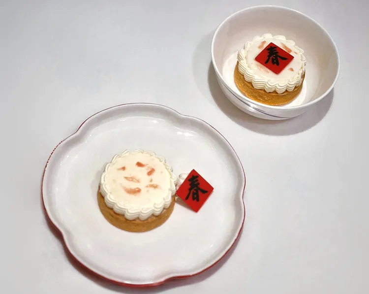 小年夜至初一期間提供商務艙旅客「法朋-春之戀葡萄柚幕斯檸檬香緹塔」。業者提供
