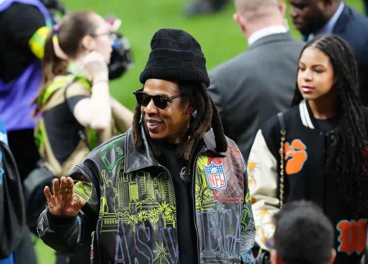 傑斯在超級盃現場看球。路透社