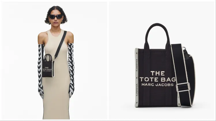 經典黑緹花紋Phone Tote手機，9490元。品牌提供