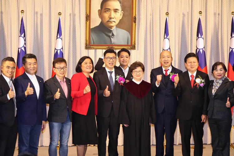 國民黨「韓江配」正式接掌立法院正副院長一職。彭欣偉攝