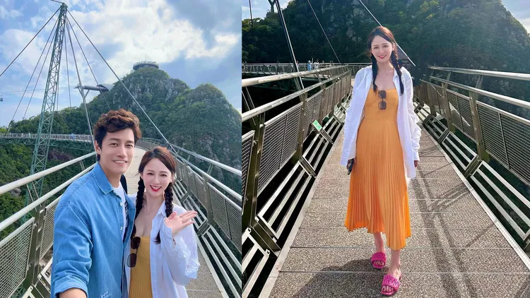 陳喬恩穿7年前的舊洋裝，與老公重遊定情地。翻攝iam_joechen IG