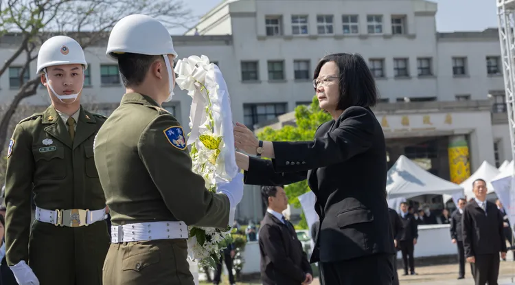 蔡英文出席二二八事件77周年中樞紀念儀式。府提供
