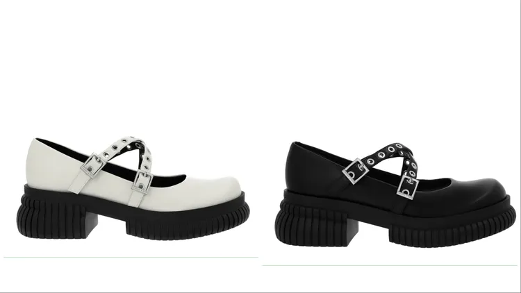 交叉帶厚底瑪莉珍鞋，各2790元。品牌提供