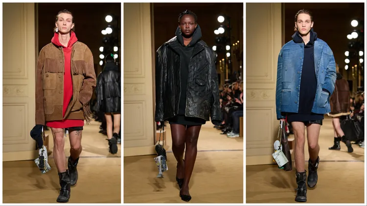 推出多款皮革、丹寧、棉質面料所打造的外套。品牌提供