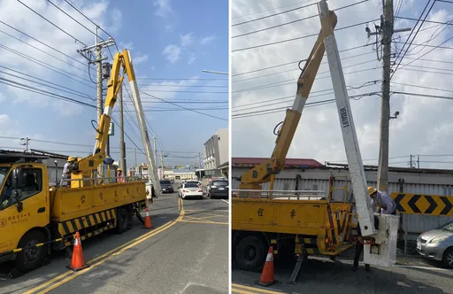 台電升空車遭1.1萬伏特高壓電擊　員工命危插管搶救中