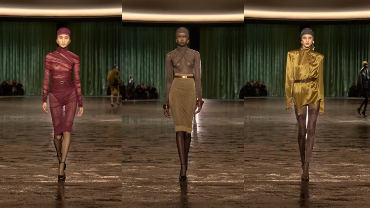 Saint Laurent 2024秋冬大秀。品牌提供