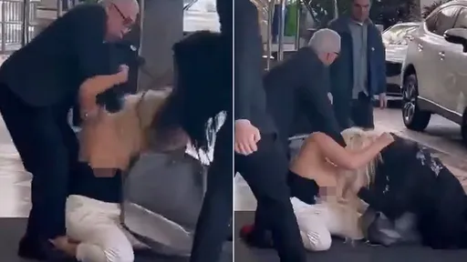 最辣幹架!飯店女客「晃著雙峰」激烈互毆 員工想攔難插手