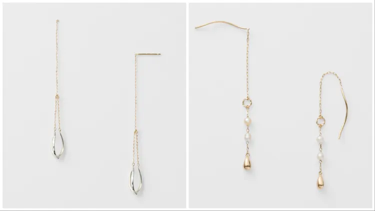 10K x SV Luce耳環（左）、10K x Akoya珍珠Perla（右），各8900元。品牌提供