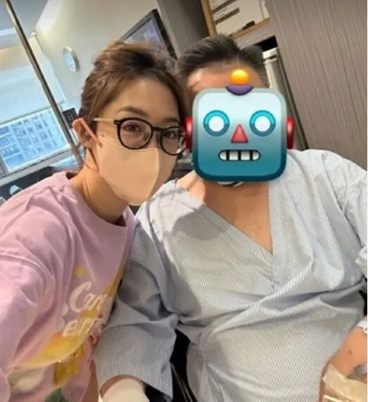 林千又PO出當初她照顧家暴男的病榻照。翻攝自林千又IG