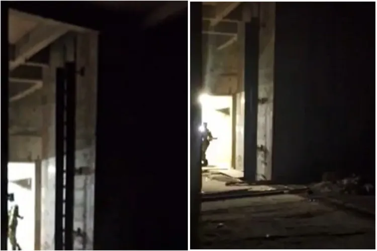 影片46分45秒時，他疑似被園方人員發現。翻攝晚安小雞臉書