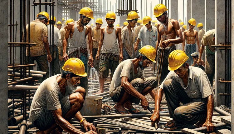 印度移工示意圖。AI生成圖