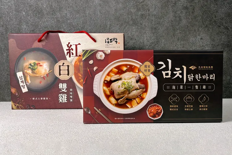 涓豆腐紅白雙雞和泡菜一隻雞禮盒。業者提供