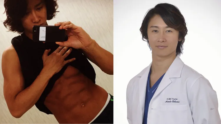 45歲的前田拓摩是知名醫美醫師，也有「筋肉醫師」之稱。翻攝frontdatak0423推特