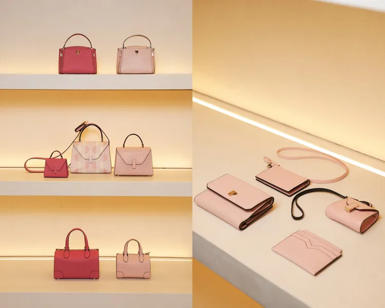 Valextra情人節精選粉色包款與小皮件。品牌提供