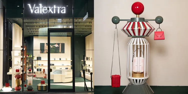 Valextra特設燈籠造型裝置藝術。品牌提供