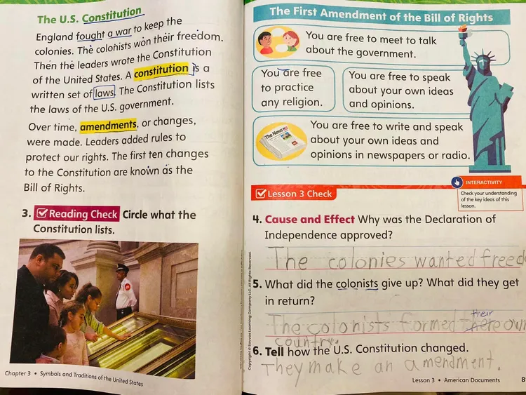 英文課程內容。翻攝自補習班臉書