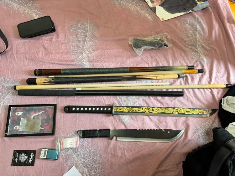 警方查扣相關證物。民眾提供