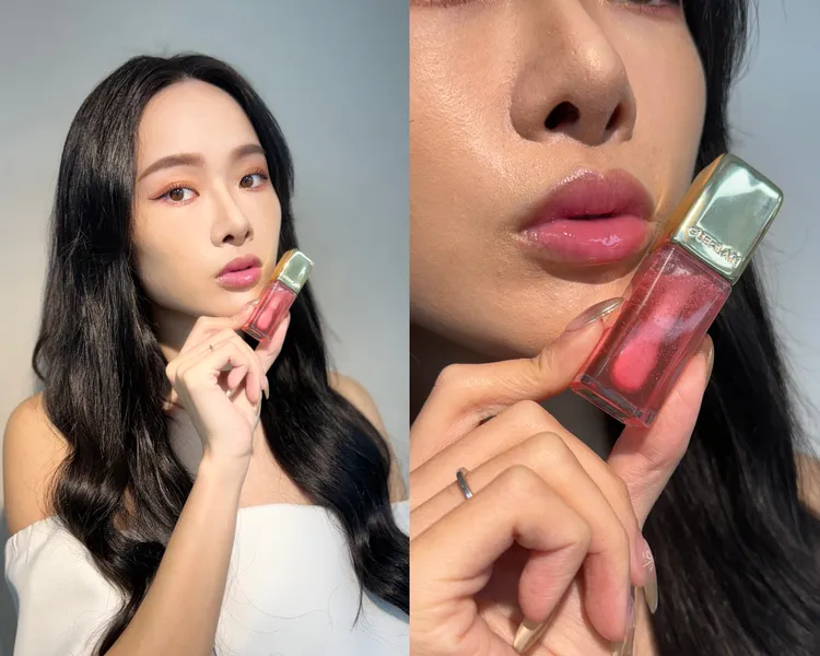 嬌蘭KISSKISS法式之吻波光蜜漾護唇油#258。張家玲攝