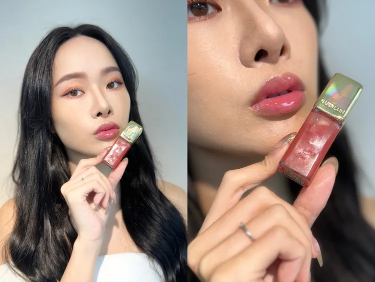 嬌蘭KISSKISS法式之吻波光蜜漾護唇油#309。張家玲攝