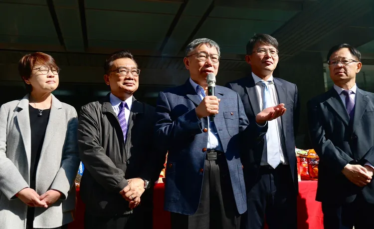 柯文哲受訪回應聲量崩跌一事。林林攝