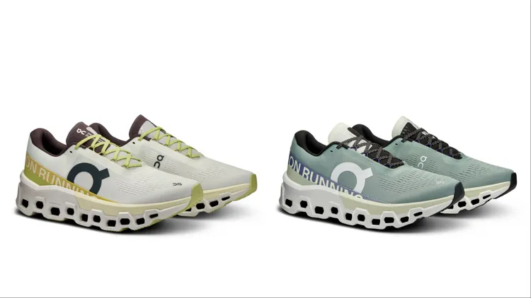 Cloudmonster 2春夏限定純潔白／熱情黃（左）、礦物藍／蘆薈綠（右），5980元。品牌提供