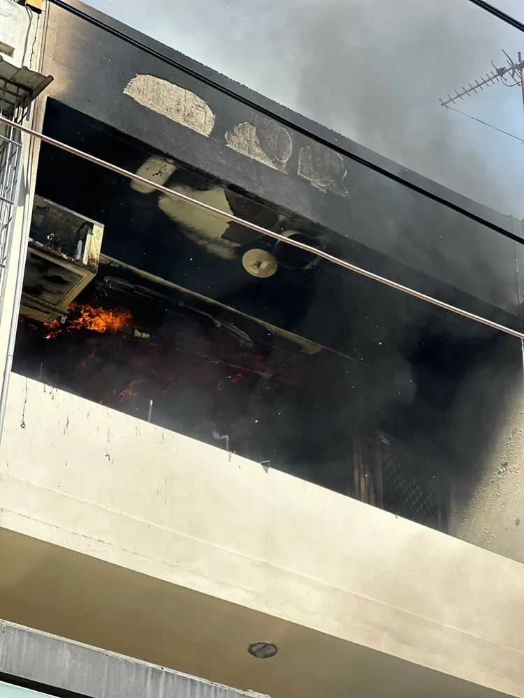 竹北市民宅火警。翻攝畫面