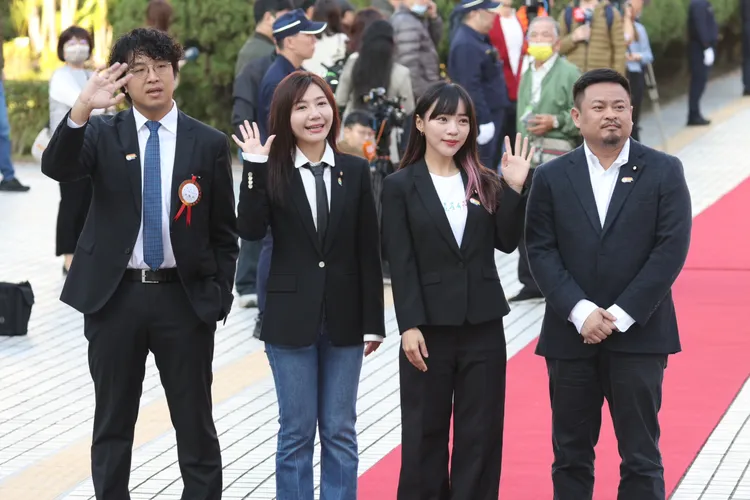 洪申翰（右起）、黃捷、吳沛憶、沈伯洋。彭欣偉攝