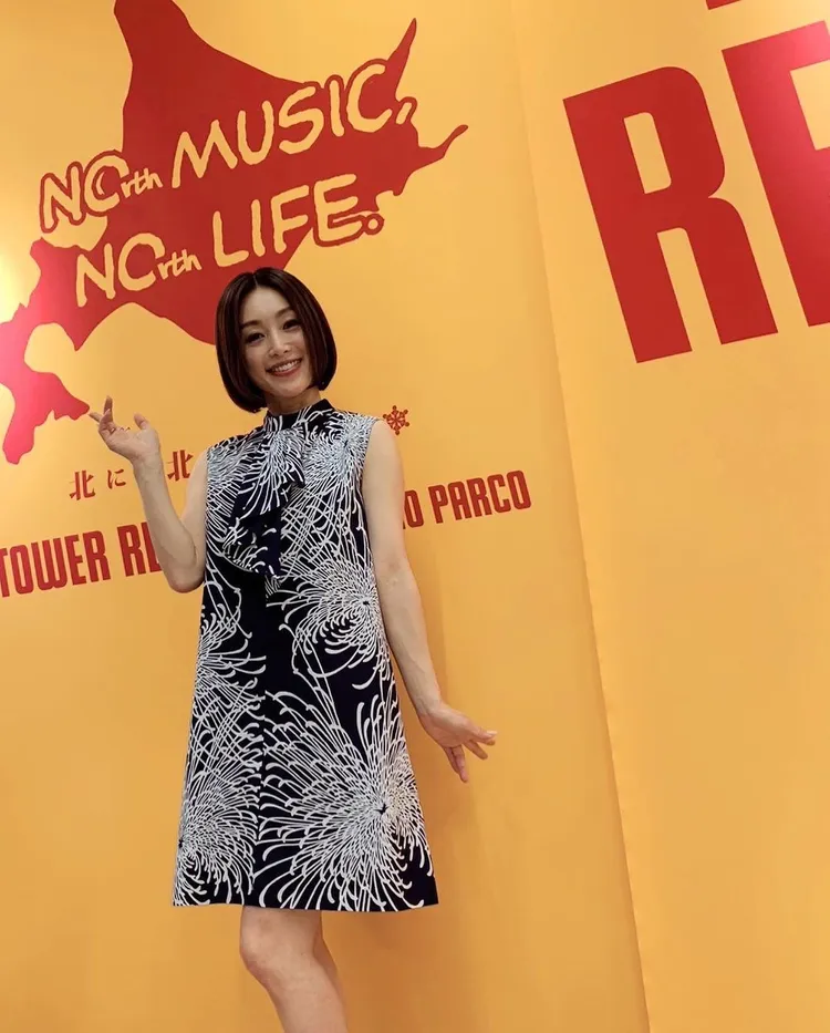 昔日日本女神酒井法子，到台北故宮看展。翻攝自noriko_sakai_official
 IG