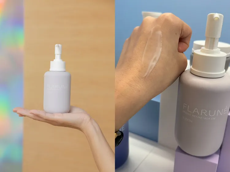 在日本最熱銷的隨肌所選優白滲透乳，共有2質地選擇，各110g／1000元（網路限定）、200g／1650元。左圖品牌提供、右圖張家玲攝