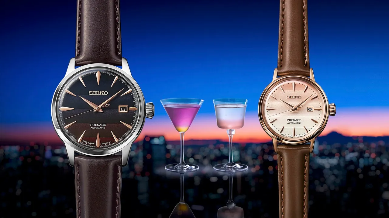Seiko Presage「Cocktail Time」調酒系列推出全新對錶。品牌提供