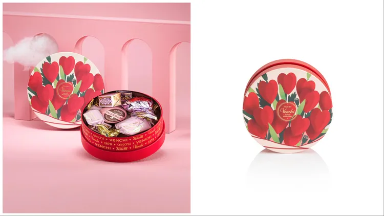 情人節花語傳情圓形禮盒，1480元。品牌提供