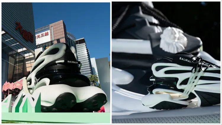 巨型裝置等比放大UNICORN鞋款。品牌提供