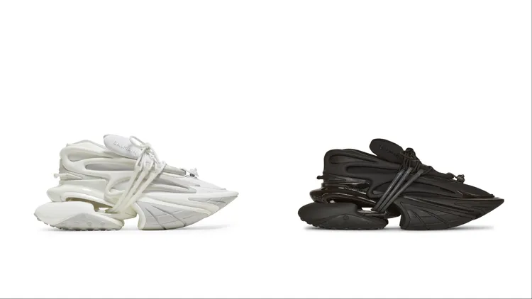 UNICORN 低筒運動鞋白（左）、黑（右），各4萬2500元。品牌提供
