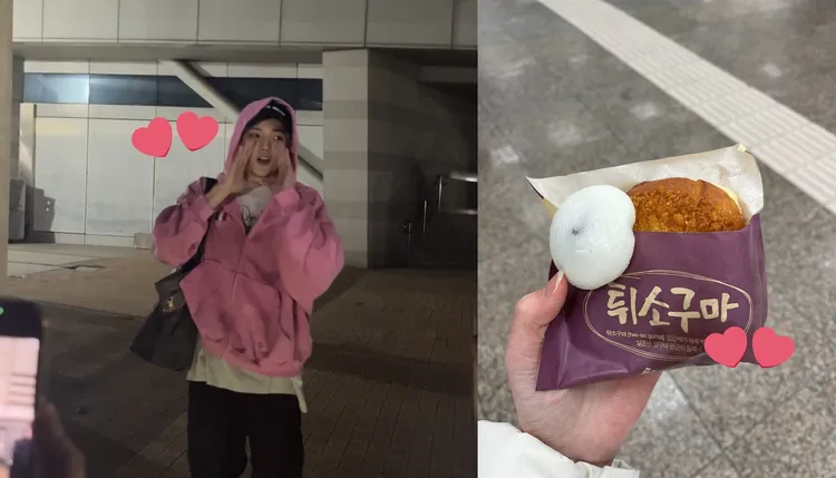 泰容上周末在首爾演唱會結束後，送年糕和菠蘿麵包給粉絲。翻攝X（推特）