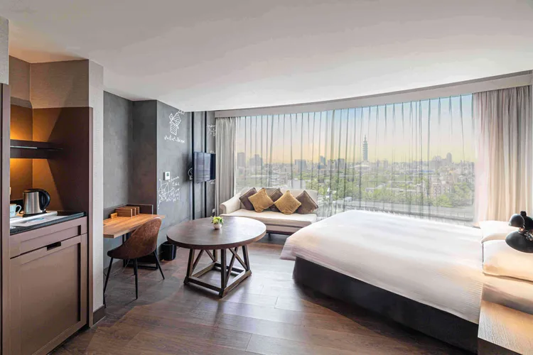 捷絲旅臺大尊賢館景觀客房。業者提供