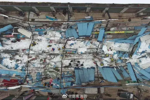 雪災肆虐 湖南湖北2天3座市場被壓垮2死多人被困