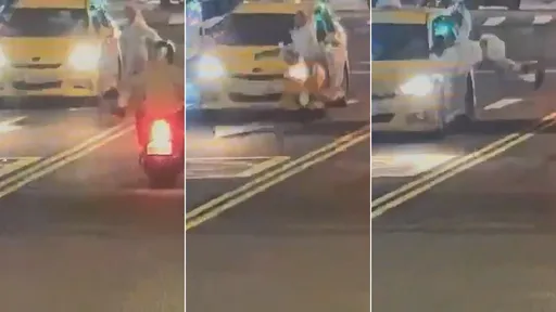 26歲正妹「跑步闖紅燈」被小黃撞飛 網嘲:帝王條款也要長眼