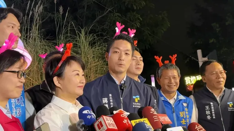 蔣萬安說，他與盧秀燕會先合作、再合作、一直合作，「只有合作，不會是競爭。」鮮明攝