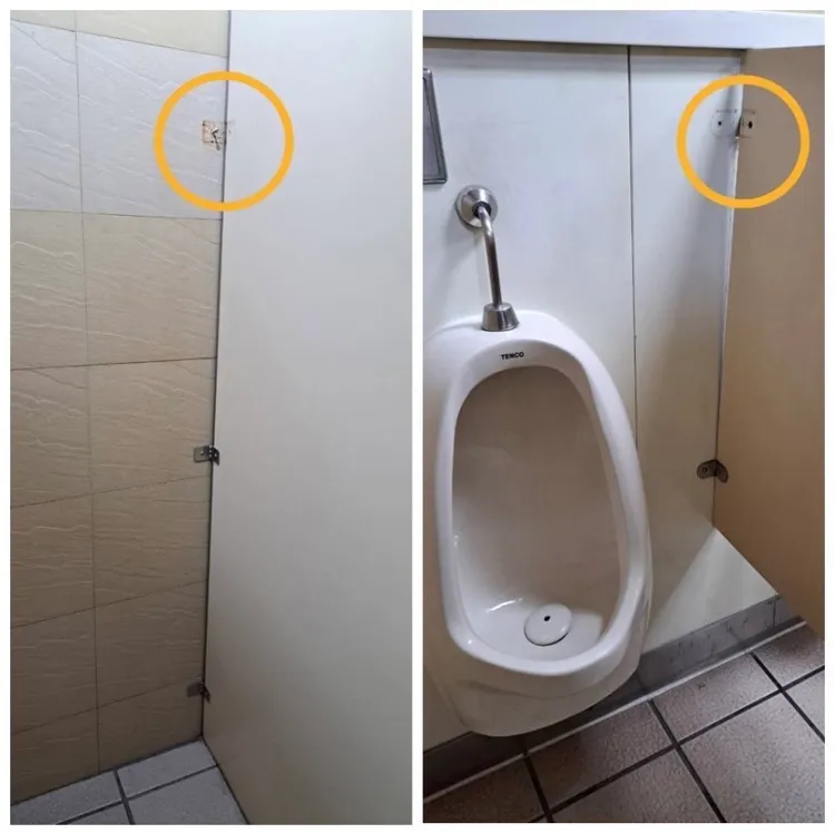 嫌犯竊走廁所零件。翻攝畫面