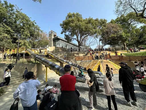 彰化最大溜滑梯亮相！「八卦山大佛綠地森呼吸」啟用　孩童嗨翻了