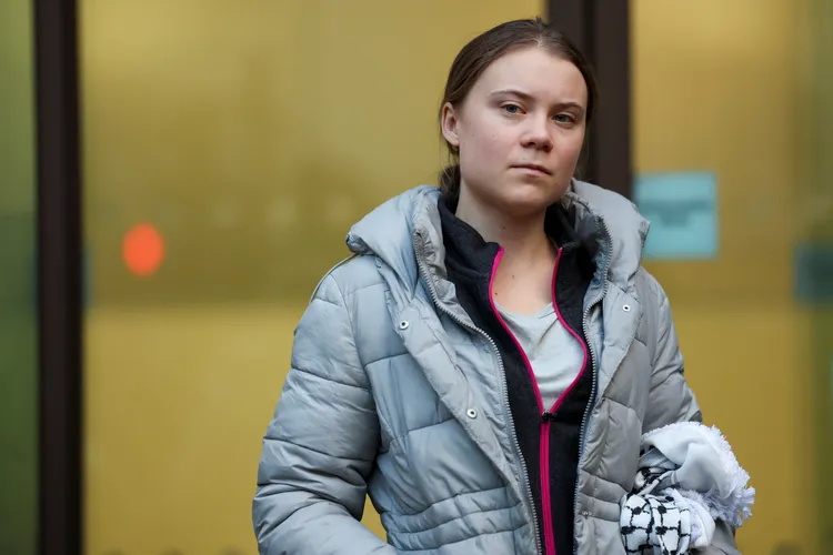 童貝里因去年的倫敦抗議，被控擾亂公共秩序罪。路透社