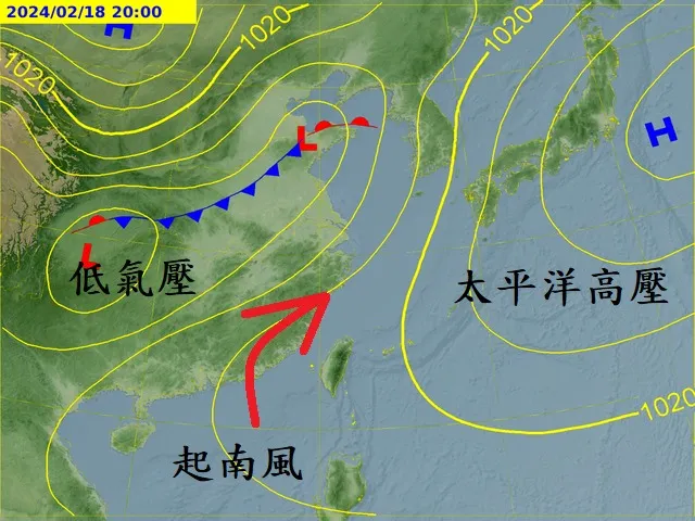 鄭明典解釋,接下來台灣吹偏南風,室內陰涼角落容易出現反潮現象。翻攝自鄭明典臉書