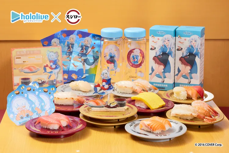 壽司郎與知名虛擬偶像事務所hololive production攜手合作。業者提供